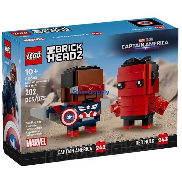 Bricks BrickHeadz 40668 Captain America & Red Hulk
