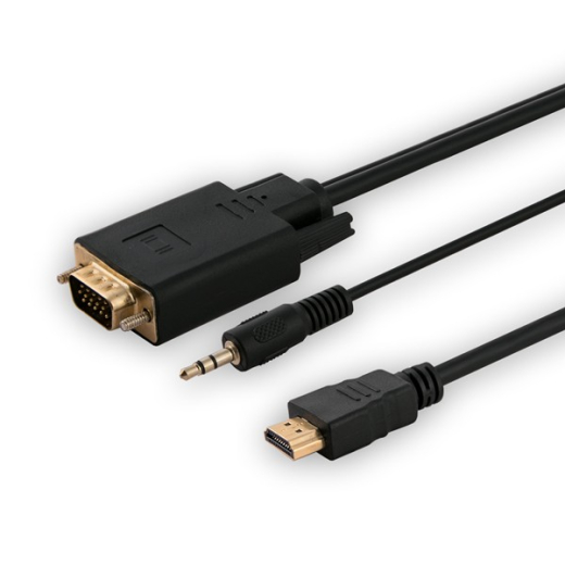 Kabel HDMI CL-198 HDMI(M)-VGA(M) audio1,8