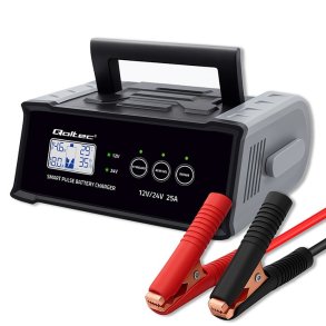 Oplader 12V 24V 25A AGM GEL SLA batteri LCD