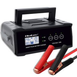 Oplader 12V 24V 25A AGM GEL SLA batteri LCD