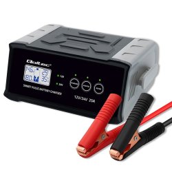 Oplader 12V 24V 25A AGM GEL SLA batteri LCD
