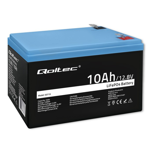 LiFePO4 batteri 10Ah 12.8V 128Wh BMS
