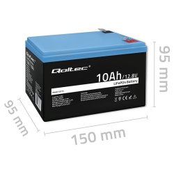 LiFePO4 batteri 10Ah 12.8V 128Wh BMS