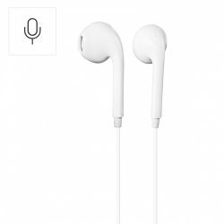 H�retelefoner Glow med mikrofon hvid