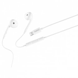 H�retelefoner Glow med mikrofon hvid