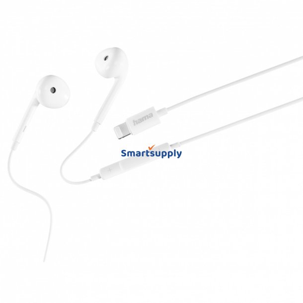 H�retelefoner Glow med mikrofon hvid