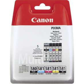Canon PGI-580 / CLI-581 B/B/C/M/Y blkpatroner original