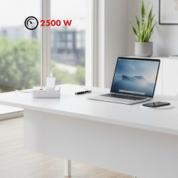 Str�mskinne, MCE388 W, 2 stik 3xUSB, 110-240V AC 50/60Hz, 2.1A maks 2500W, 3m hvid