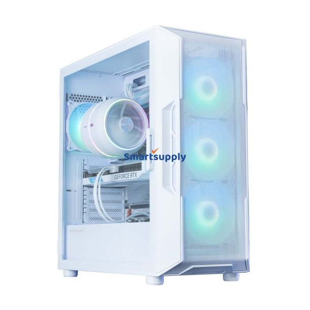 PC kabinet I3 NEO V2 Mid Tower ARGB bl�ser x4 hvid
