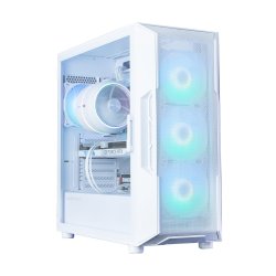 PC kabinet I3 NEO V2 Mid Tower ARGB bl�ser x4 hvid