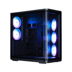 PC-kabinet P60 Mid-Tower 5x ARGB bl�sere sort