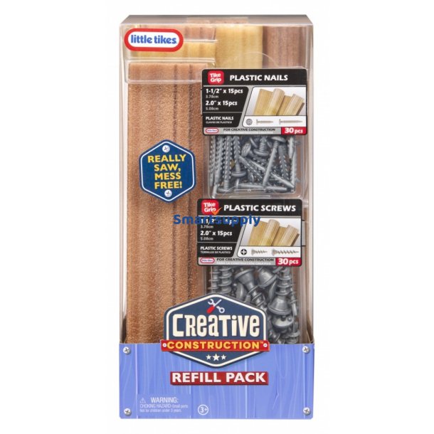 Set Creative Construction Tr�, S�m og Skru Bundt