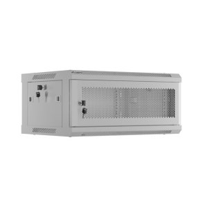 V�gbeslag rackskab 19 tommer 4U 600x450, perforeret d�r (Flat Pack) gr�