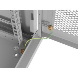 V�gbeslag rackskab 19 tommer 4U 600x450, perforeret d�r (Flat Pack) gr�