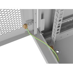 V�gbeslag rackskab 19 tommer 4U 600x450, perforeret d�r (Flat Pack) gr�