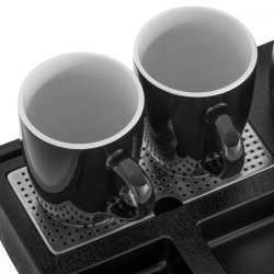 Hotelkedel AD 1387 med en bakke med 2 kopper 1l, rustfrit st�l