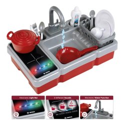 Vask med vandfunktion og lys