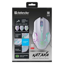 Tr�dl�s gaming mus KATANA RF 3200DPI 7P Hvid
