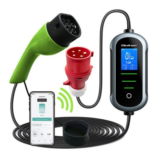 EV elektrisk biloplader 22kW 400V WiFi TUYA 7m