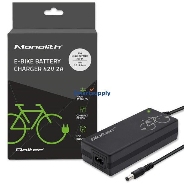 Oplader til ebike batterier 36V, 42V, 2A