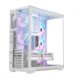 PC kabinet Volcano Space XL ARGB Full Tower 5 bl�sere, hvid