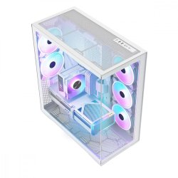 PC kabinet Volcano Space XL ARGB Full Tower 5 bl�sere, hvid