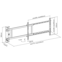 V�g TV holder Techly 32-75inch 50kg elektrisk