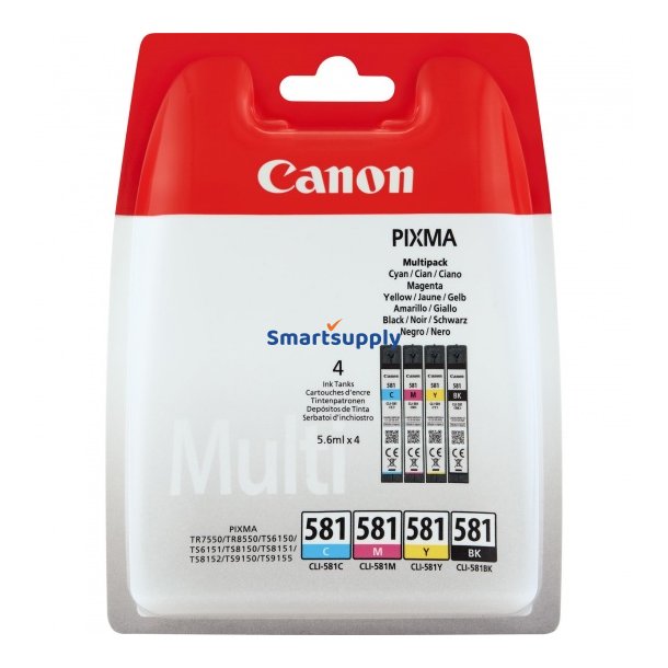 Canon CLI-581 BCMY blkpatroner 4 stk original