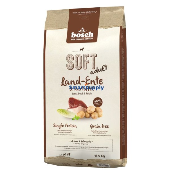 BOSCH Soft Adult Duck and Potatoes - trfoder til hunde - 12,5 kg