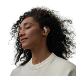 Shokz Openfit-Hovedtelefoner Trdlse Opkald Med rekrog/Musik/Sport/Hverdag Bluetooth Hvid