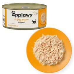 APPLAWS Chicken breast and cheese in broth - vd kattefoder - 156g