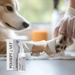 Jm Sante Polisept Vet Spray Silver Pro - Sroplsning Til Hunde Og Katte  200 Ml