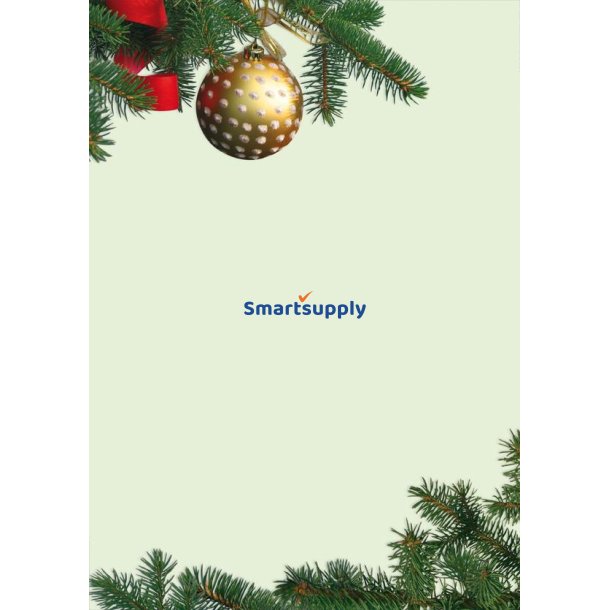 Juletr� m�nster A4 papir satin delux 50 stk.