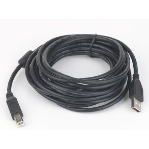 Kabel USB 2.0 AM-BM 1.8m (med ferrit) sort