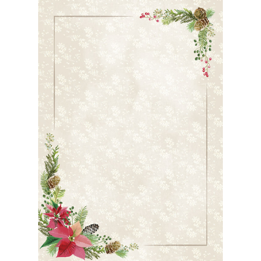 Jule m�nster A4 papir satin delux 50 stk.
