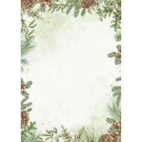 Mistletoe jule mnster A4 papir satin delux 50 stk.