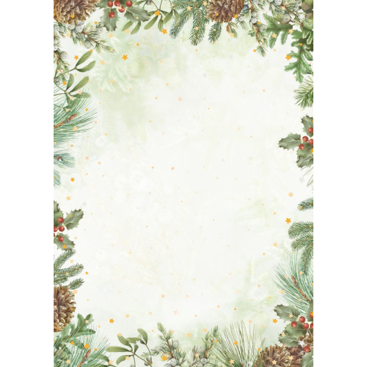 Mistletoe jule m�nster A4 papir satin delux 50 stk.