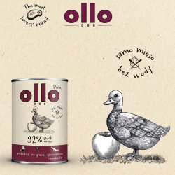 OLLO Pure Duck with apple - vdfoder til hunde - 400g