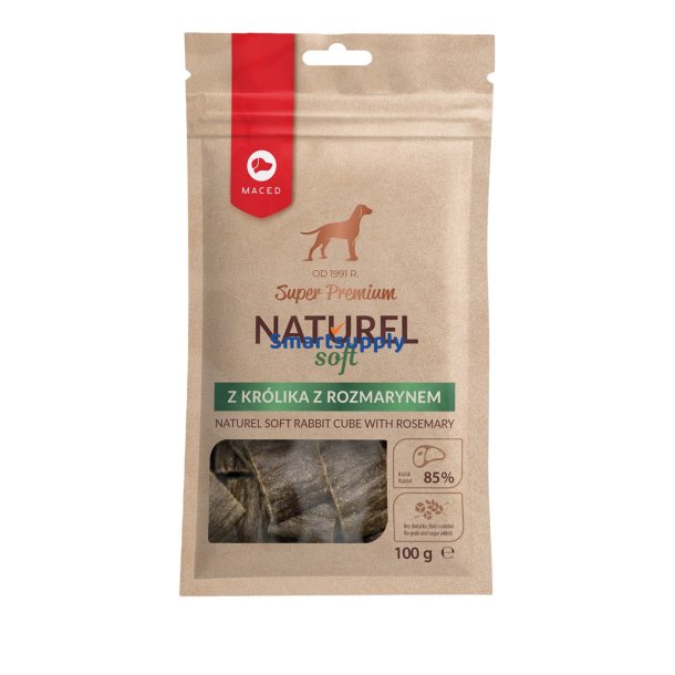 Maced Super Premium Naturel Soft Rabbit Med Rosmarin - Hundegodbid - 100G