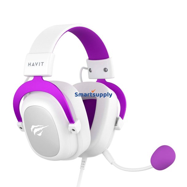Havit H2002d - Gaming Hovedtelefoner, Hvide Og Lilla