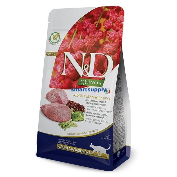 Farmina N &amp; D Quinoa Vgtstyring Lam &amp; Broccoli - Trfoder Til Kat - 5 Kg