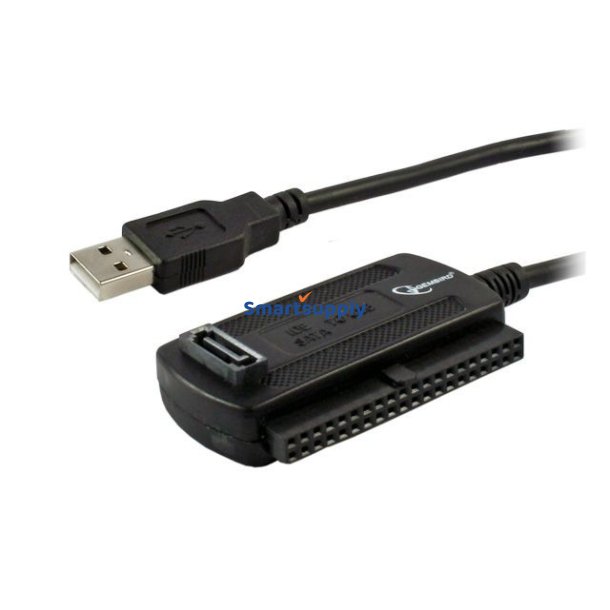 Adapter USB2.0 til IDE/SATA/2.5'/3.5' + str�mkilde