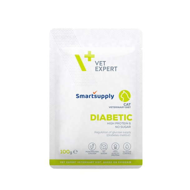 VET EXPERT Veterinary Diet Diabetic Cat - vdfoder til katte - 100g