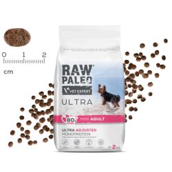 RAW PALEO Ultra Pork Mini Adult - t�rfoder til hunde - 2kg