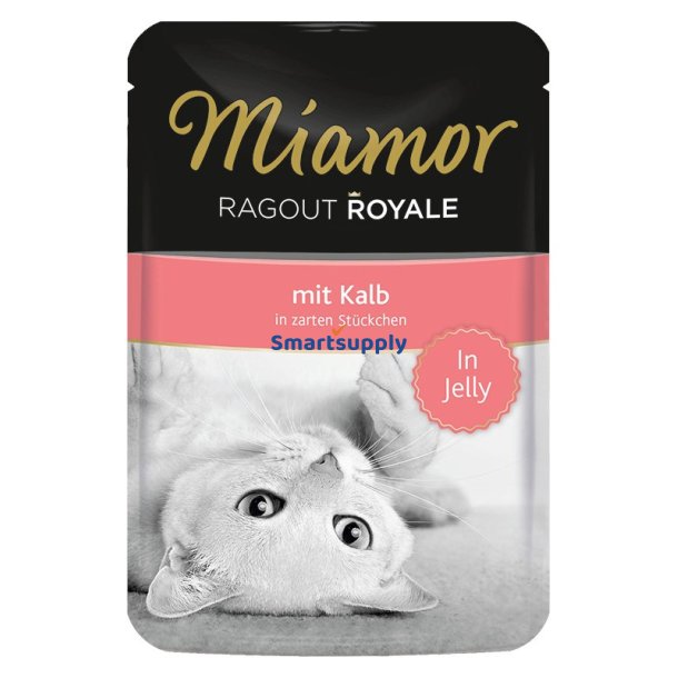 Miamor Ragout Royale I Gel&eacute; Med Kalvekd - 100G