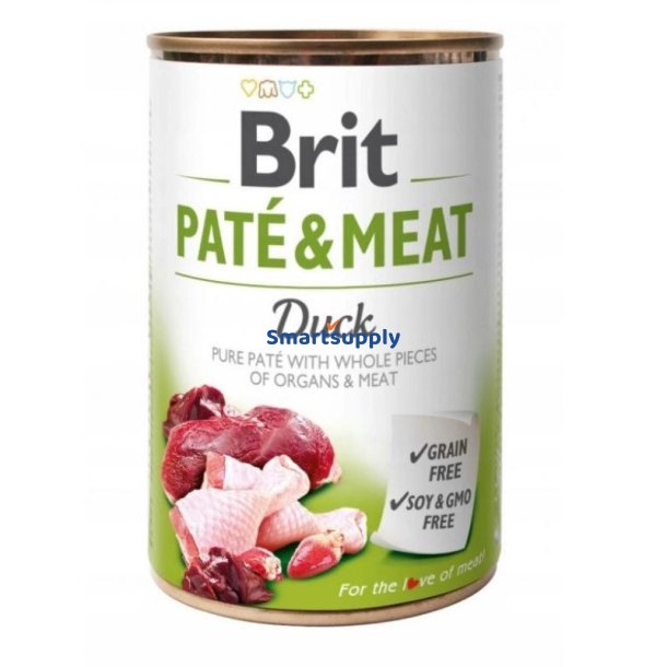 Brit Pat&eacute; &amp; Meat Duck - Vdfoder Til Hunde - 400G