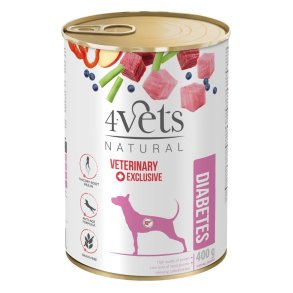 4VETS Natural Diabetes Dog  - vdt hundefoder - 400 g