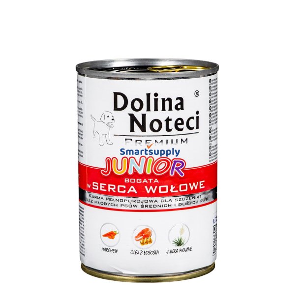 Dolina Noteci Premium Junior Rig P Oksehjerter - Vdfoder Til Hunde - 400 G