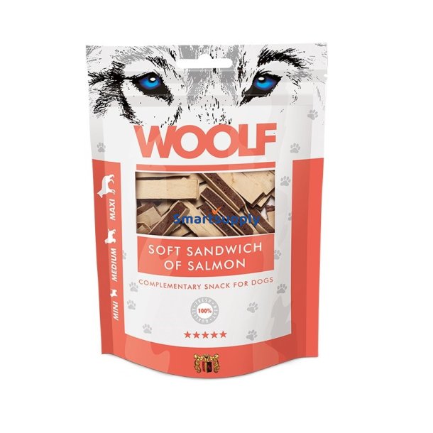Woolf Soft Sandwich Of Laks - Hundegodbid - 100G