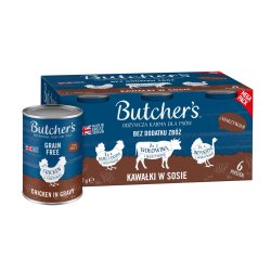 BUTCHER'S Original Mega pack mix with vegetables in gravy- vdt hundefoder - 6 x 400g